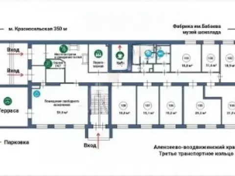 Офис в Москва Верхняя Красносельская ул., 17АС1б (60 м)