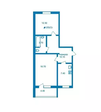 2-комнатная квартира: Тюмень, улица Софьи Ковалевской, 5А (50.2 м)