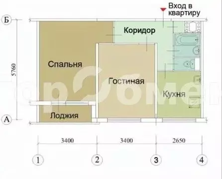 2-к кв. Москва Мурановская ул., 3 (46.2 м)