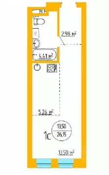 1-к кв. Башкортостан, Уфа ул. Аксакова, 79 (26.29 м)