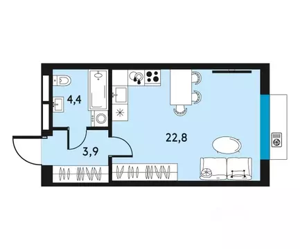 1-к кв. Пермский край, Пермь ул. Пушкина, 91 (31.1 м)