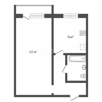 1-к кв. Ямало-Ненецкий АО, Муравленко ул. Энтузиастов, 1 (34.4 м)