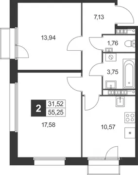 2-к кв. Ленинградская область, Гатчинский муниципальный округ, д. ...