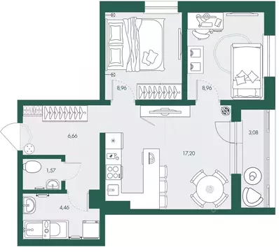 2-к кв. Сахалинская область, Южно-Сахалинск Ново-Александровск п/р, ...