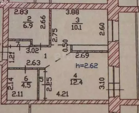 1-комнатная квартира: Абакан, улица Некрасова, 41 (40 м)