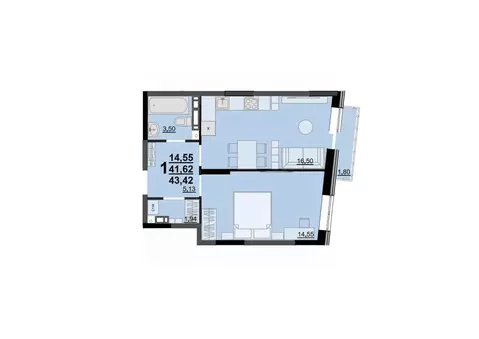 1-к кв. Ульяновская область, Ульяновск Север жилрайон, Искра мкр, Огни ...