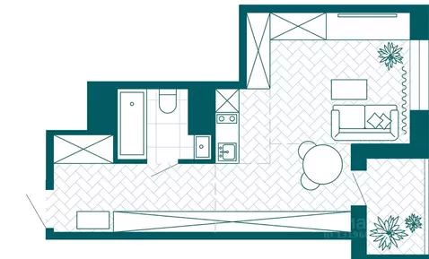 1-к кв. Хабаровский край, Хабаровск Конечный пер., 2В (36.42 м)