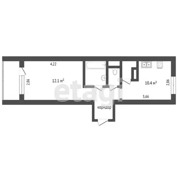 1-комнатная квартира: Тюмень, улица Московский Тракт, 137 (37 м)