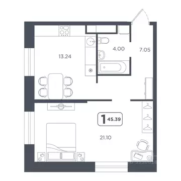 1-к кв. Тюменская область, Тюмень Мелиораторов мкр, ул. Голышева, 8А ...