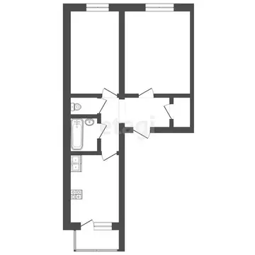 2-комнатная квартира: Самара, улица Василия Татищева, 12 (50.1 м)