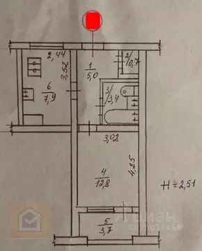 1-к кв. Севастополь просп. Генерала Острякова, 162 (31.7 м)