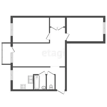 3-комнатная квартира: Петергоф, Константиновская улица, 4 (56.2 м)