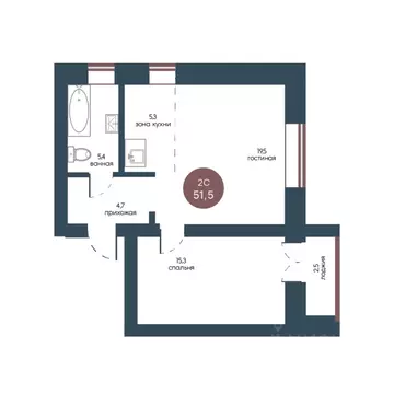 2-к кв. Томская область, Томск Телецентр мкр, ул. Белозерская, 11/1 ...