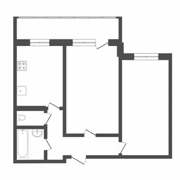 2-комнатная квартира: Тюмень, Депутатская улица, 119 (47.5 м)