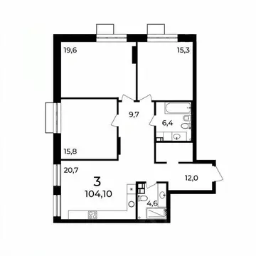 3-к кв. Нижегородская область, Нижний Новгород ул. Воровского, 8 ...