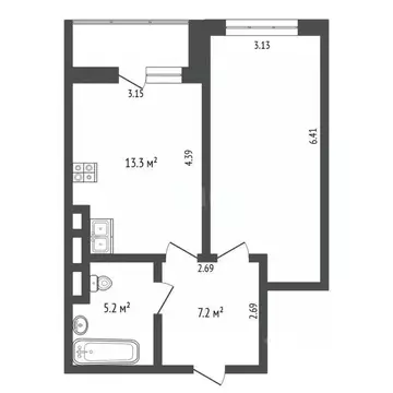 1-к кв. Калужская область, Калуга ул. Дружбы, 8к1 (46.0 м)