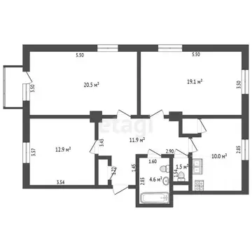 3-комнатная квартира: Нерехта, улица Дружбы, 3 (81.5 м)