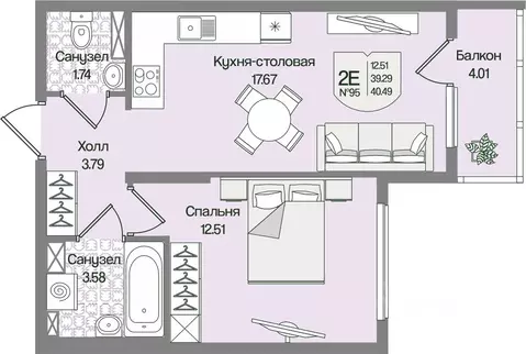 1-к кв. Ленинградская область, Всеволожский район, Бугровское ...