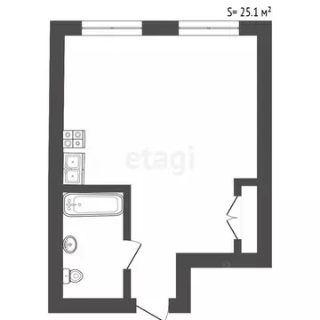 Студия Санкт-Петербург Полтавская ул., 5 (25.1 м)