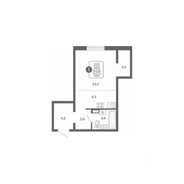 1-к кв. Кировская область, Киров ул. Потребкооперации, 34к1 (30.4 м)