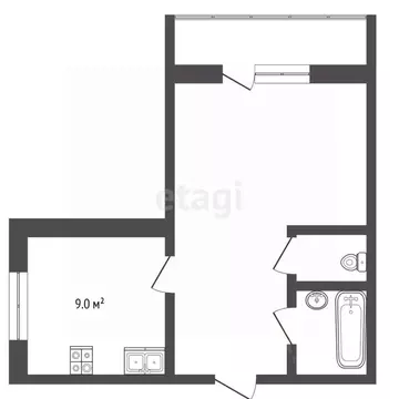 1-к кв. Ростовская область, Батайск Октябрьская ул., 126 (35.2 м)