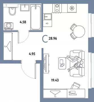 Студия Московская область, Мытищи Страна.Парковая жилой комплекс ...