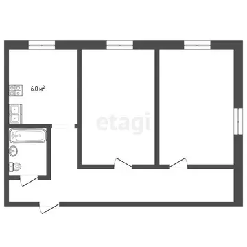 2-комнатная квартира: Подольск, Пионерская улица, 28А (41 м)