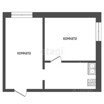 2-к кв. Владимирская область, Муром Новая ул., 1 (23.7 м)