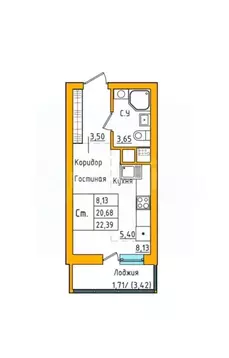 Студия Башкортостан, Уфа ул. Валерия Лесунова, 18 (22.0 м)