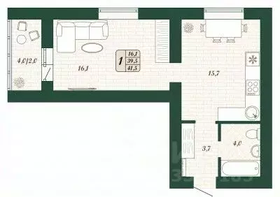 1-к кв. Самарская область, Волжский район, Смышляевка городское ...