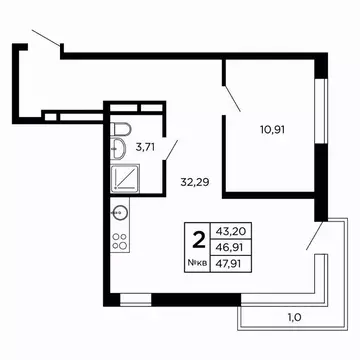 Студия Смоленская область, Смоленск проезд Маршала Конева, 32 (49.09 ...