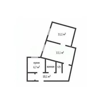 2-к кв. Воронежская область, Воронеж ул. Мира, 2 (56.0 м)