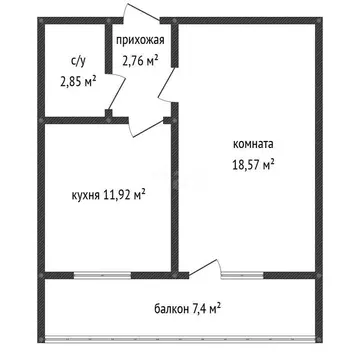 1-комнатная квартира: Краснодар, улица имени Героя Советского Союза ...