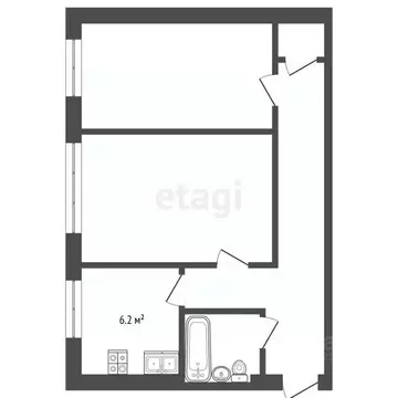 2-к кв. Вологодская область, Вологда ул. Некрасова, 62 (43.0 м)