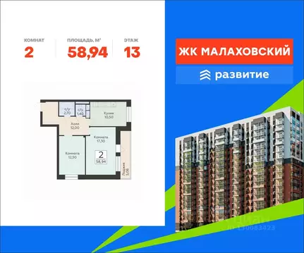 2-к кв. Московская область, Раменский муниципальный округ, Родники пгт ...