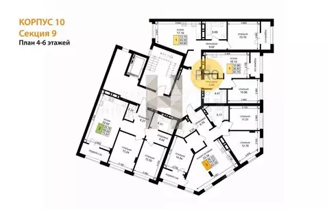 1-к кв. Калининградская область, Гурьевск Включи жилой комплекс (49.6 ...