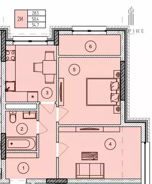 2-комнатная квартира: Грозный, проспект Ахмат-Хаджи Абдулхамидовича ...