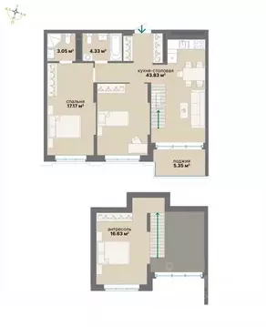 1-к кв. Свердловская область, Екатеринбург ул. Циолковского (90.36 м)