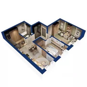 2-к кв. Башкортостан, Уфа Глумилино жилрайон,  (63.01 м)