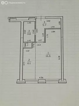 1-комнатная квартира: Казань, улица Братьев Батталовых, 20Ак2 (32.2 м)