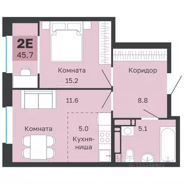 2-к кв. Пермский край, Пермь Парковый просп., 24 (45.7 м)