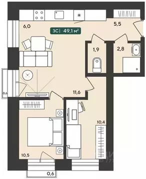3-к кв. Новосибирская область, Мошковский район, пос. Октябрьский ...