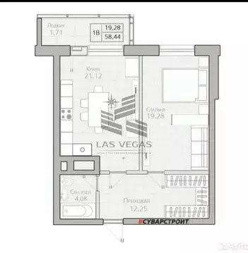 2-к кв. Татарстан, Казань ул. Сибгата Хакима, 51 (58.44 м)