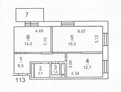 2-к кв. Московская область, Мытищи просп. Астрахова, 6 (60.3 м)