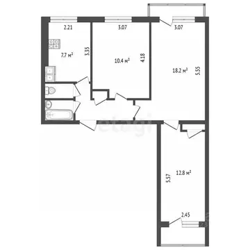 Комната Пермский край, Пермь Подлесная ул., 23/2 (13.0 м)