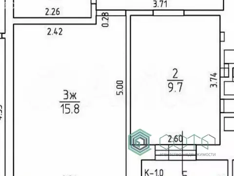 1-комнатная квартира: Калининград, улица Еловая Аллея, 5Ак2 (37 м)
