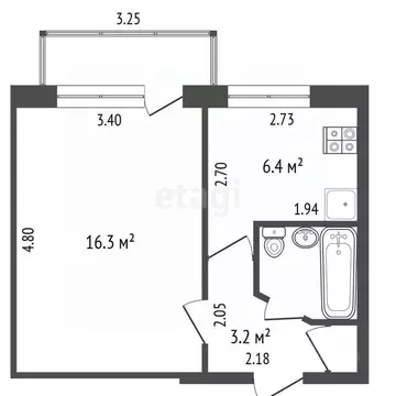 1-к кв. Марий Эл, Йошкар-Ола ул. Степана Разина, 16 (29.0 м)