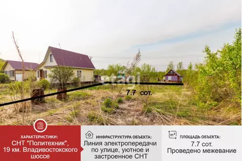 Участок в Хабаровский край, Хабаровский район, Политехник СНТ  (7.7 ...