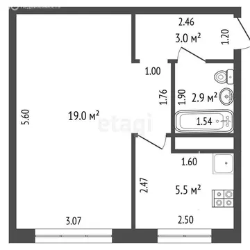 1-комнатная квартира: Самара, проспект Карла Маркса, 330 (30.4 м)