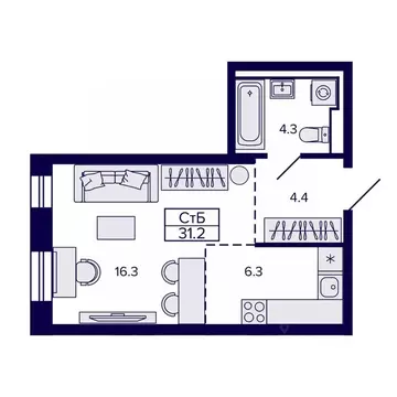 Студия Хабаровский край, Хабаровск ул. Карла Маркса, 96/1 (31.21 м)